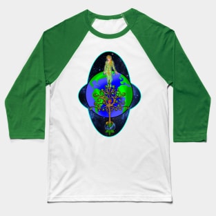 Mother Earth and The Tree of LIfe Baseball T-Shirt